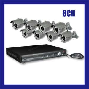 8CH H.264 Net DVR Sony CCD Camera Home Security System  