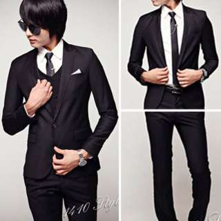 New Mens Fashion Stylish Slim Fit One Button Suit XZ02  