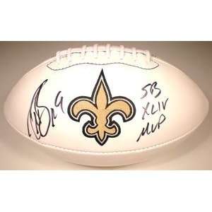  Drew Brees Autographed New Orleans Saints Team Logo 