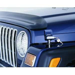   7691 97 06 Jeep Wrangler TJ Black Locking Hood Catch Kit Automotive