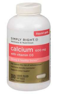 Calcium 600 mg + Vitamin D3 500 IU Liquid Gel 300 ct  