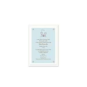 Blue Castle Invitation Baby Invitations