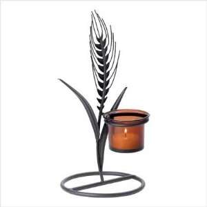  2 ~ Metal Wheat Silhouette Tealight Holders Everything 