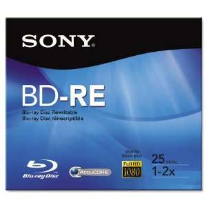  Sony Blu Ray 2X 25GB BD RE Rewritable Media 1 Pack in 