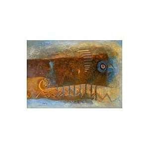  NOVICA Abstract Painting   Bird of Prey Home & Kitchen