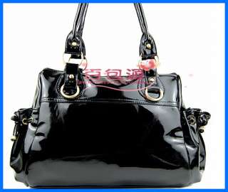 Womens leather paint, black clutch purse handbag shoulder bag  