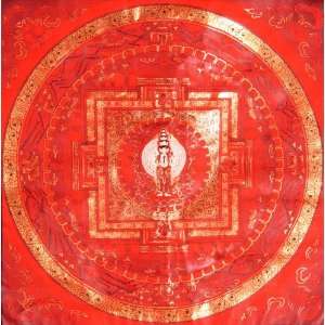    Mandala of compassion   Tibetan Thangka Painting: Home & Kitchen