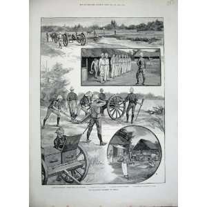  1892 Volunteer Soldiers Ceylon Camp Sham Fight War