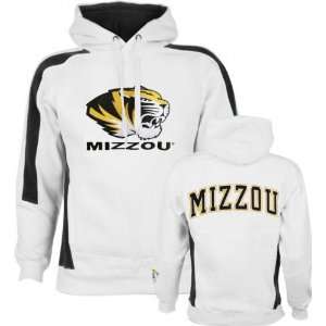 Missouri Tigers White Spiral Fleece Hooded Sweatshirt:  