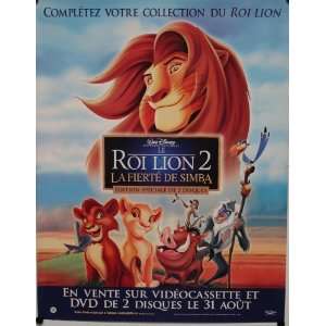  THE Lion King 2 Simbas Pride French Edition Movie Poster 