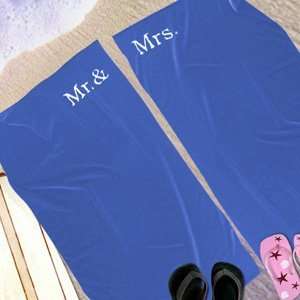   Mr. and Mrs. Beach Towels   Personalized Beach Towels: Home & Kitchen