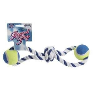  Vo Toys Rope N Tug Figure 8 Dog Toy with 2 Tennis Balls: Pet Supplies