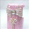   Shiny Deluxe Bow Pink Hard Back Case Cover for iPhone 3G 3GS :)  