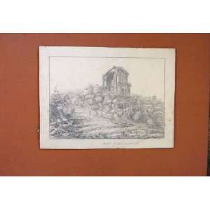  Pencil Drawing Sketch Temple Minervva Medica Antique
