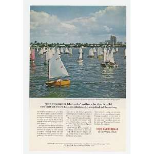  1970 Fort Lauderdale FL Pre teens Yacht Club Racing Print 