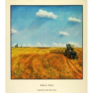  1933 Print Wheat Field Agriculture Tractor Farming Farm 