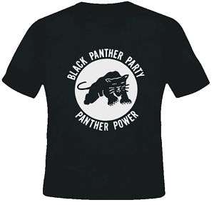 Black Panther Party Logo T Shirt  