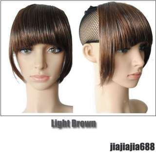 New Black Neat Bang Fringe Clip in Hair Extensions Headwear Accessorie 
