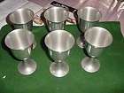 Set of 6 PewterGoblets, Pewter by Poole, Taunton, Mass.