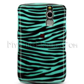 BlackBerry Curve 8300 8330 Case Turquoise Zebra Housing  