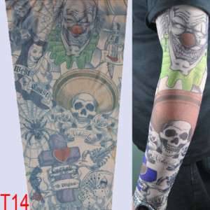 T14 Fake Tattoo Sleeves Body Arm Stockings Accessories  