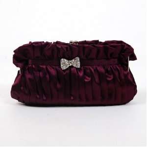  Bowknot Drape Shoulder Bag Tote Handbag Purple: Baby
