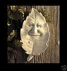 LEAF FACE Cast Cement 10 Garden Plaque SHADY CHARACTER