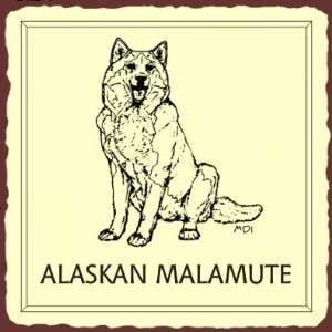   Malamute Dog Vintage Metal Animal Retro Tin Sign: Home & Kitchen