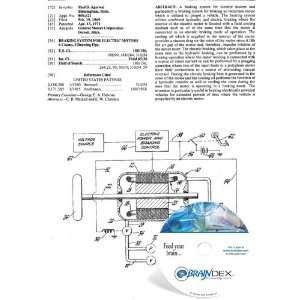  NEW Patent CD for BRAKING SYSTEM FOR ELECTRIC MOTORS 