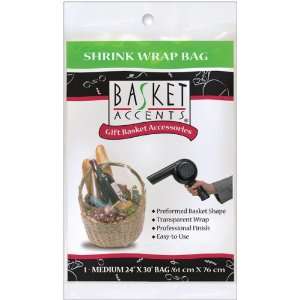  Basket Accents Shrink Wrap Bag Medium 24X30 1/Pk