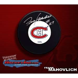  Frank Mahovlich Autographed/Hand Signed Hockey Puck 