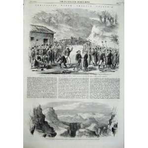  1860 Garibaldi View Maida Soveria Troops Calabria War 