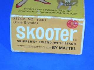 Vintage S/L Skipper Friend 1964 SKOOTER Barbie, Pale Blonde   ExC 
