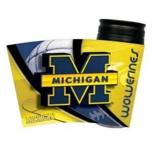  Michigan Wolverines Insulated Travel Mug: Sports 