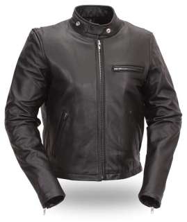 HOUSE OF HARLEY WOMENS LEATHER SCOOTER JACKET FML110BMZ  
