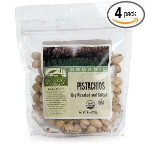 Woodstock Farms Organic Pistachios, Dry Roasted and Salted, 8 Ounce 
