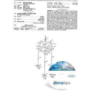  NEW Patent CD for STABLE MARINE CONSTRUCTION: Everything 