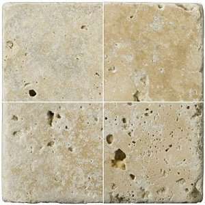 Emser Tile Antique & Tumbled Stone 6 x 6 Trav Fontane Tumbled Ivory 