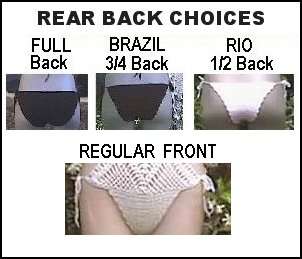   ITEM FEATURES THE LACE CHEST DESIGN IN YOUR CHOICE OF REAR STYLES