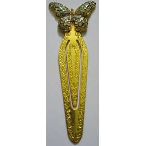 Lovely Decorative Butterfly Bookmark   Gold with Turquoise 