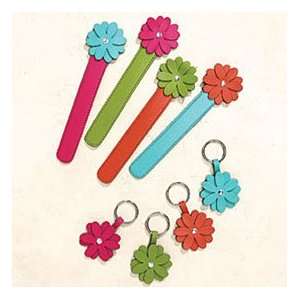  Leather Daisy Bookmarks & Keychains: Office Products