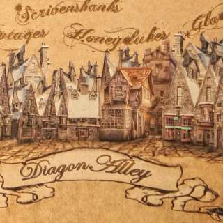 Harry Potter Diagon Alley Map With CERTIFICATE OF AUTHENTICITY 