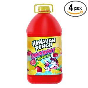 Hawaiian Punch Lemon Berry Squeeze, 128 Ounce Bottles (Pack of 4)