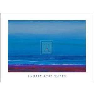  P. Evans   Sunset Over Water Size 16x12 Poster Print