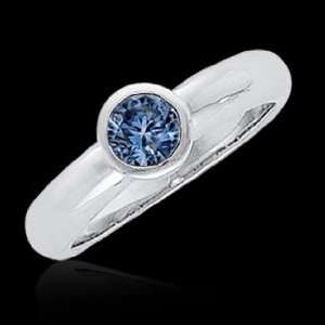   20 carat blue diamond solitaire engagement ring 14K 