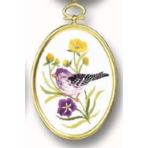  Purple Finch Crewel Embroidery Kit: Home & Kitchen