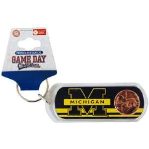   Michigan Wolverines Lucite Lucky Penny Keychain