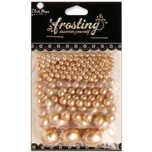  Blue Moon Frosting Assorted Glass Pearls, 156/Pkg, Topaz 