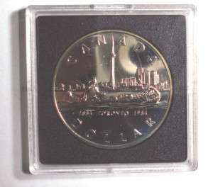 1984 CANADIAN COMM. REGINA STOCKYARD CANOE SLVR DOLLAR  