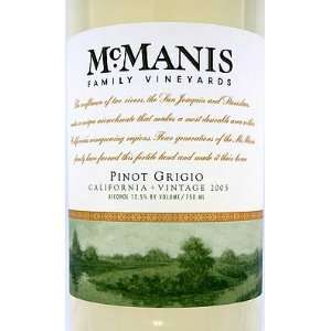  2010 Mcmanis Family Vineyards Pinot Grigio 750ml: Grocery 